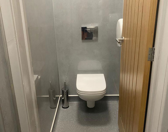 Toilet cubical at Earswick Caravan Site